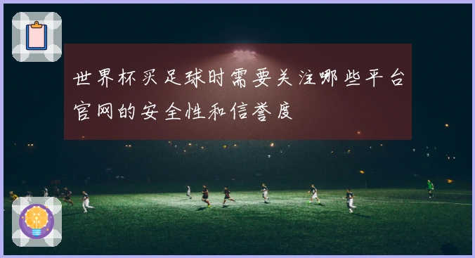 世界杯买足球时需要关注哪些平台官网的安全性和信誉度